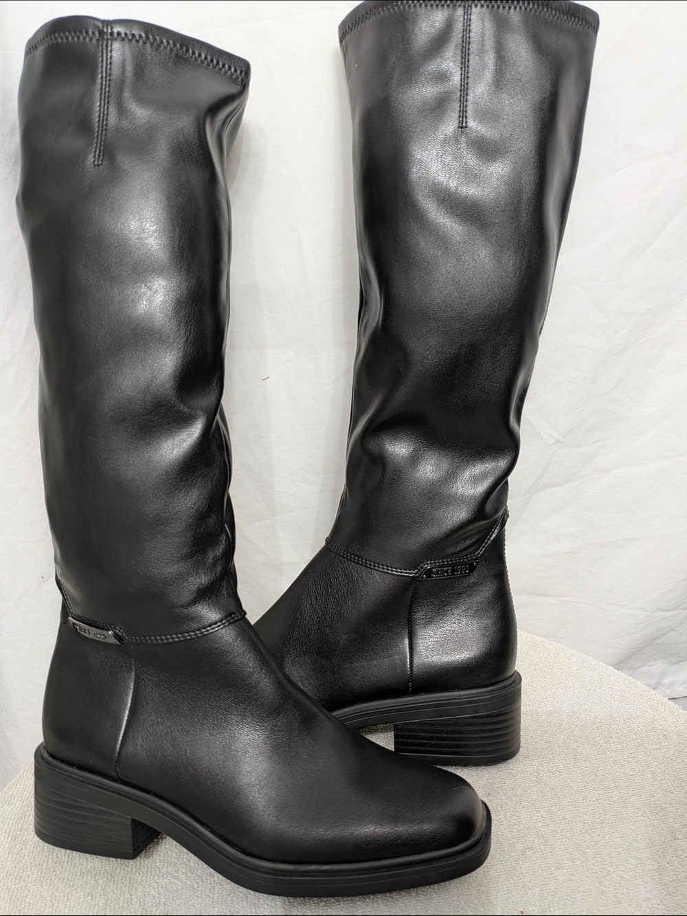 Franco Sarto Geralyna 1990 Knee High Riding Boots Black NWT 6.5M